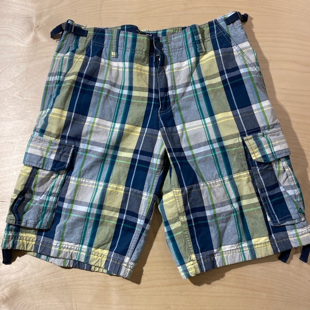Old Navy Surplus Company Men's Plaid Cargo Shorts 34 (LK)